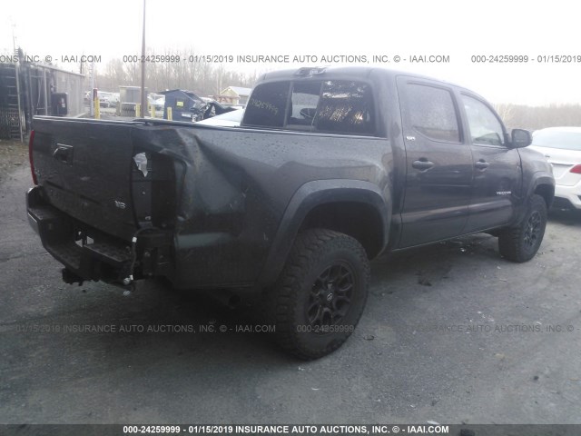 3TMCZ5ANXHM105843 - 2017 TOYOTA TACOMA DBL CAB/SR/TRDSPT/OR/PRO GRAY photo 4