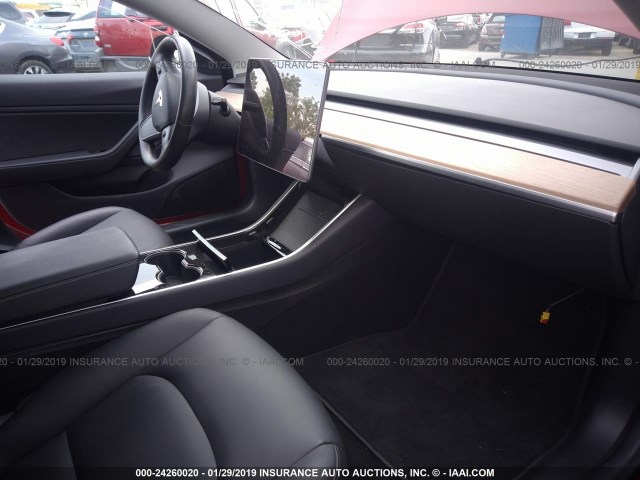 5YJ3E1EA7JF011019 - 2018 TESLA MODEL 3 RED photo 5