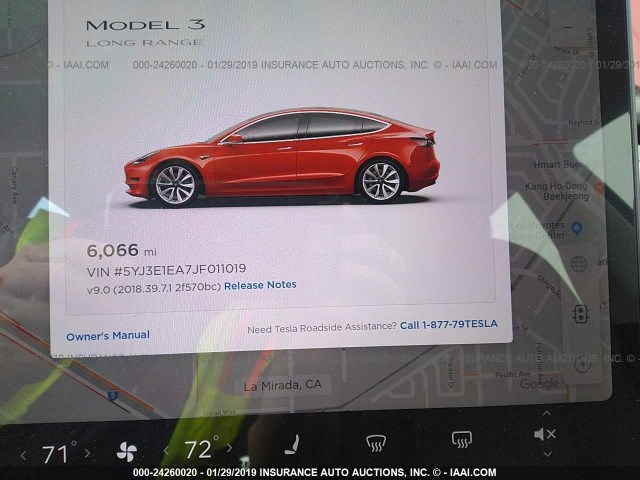 5YJ3E1EA7JF011019 - 2018 TESLA MODEL 3 RED photo 7