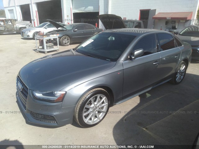 WAUEFAFL5GN000484 - 2016 AUDI A4 PREMIUM PLUS/S-LINE GRAY photo 2