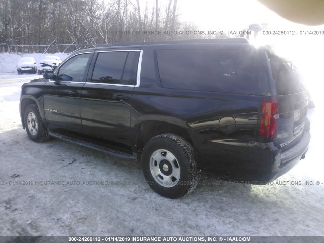 1GNSKJKC9FR572194 - 2015 CHEVROLET SUBURBAN BLACK photo 3