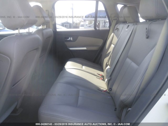 2FMDK3JC4DBB11639 - 2013 FORD EDGE SEL WHITE photo 8