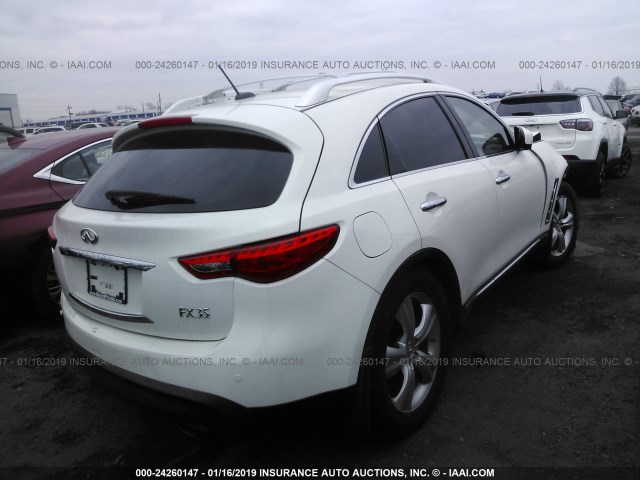 JN8AS1MW3BM734179 - 2011 INFINITI FX35 WHITE photo 4