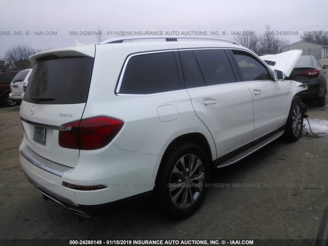 4JGDF7CE1DA237317 - 2013 MERCEDES-BENZ GL 450 4MATIC WHITE photo 4