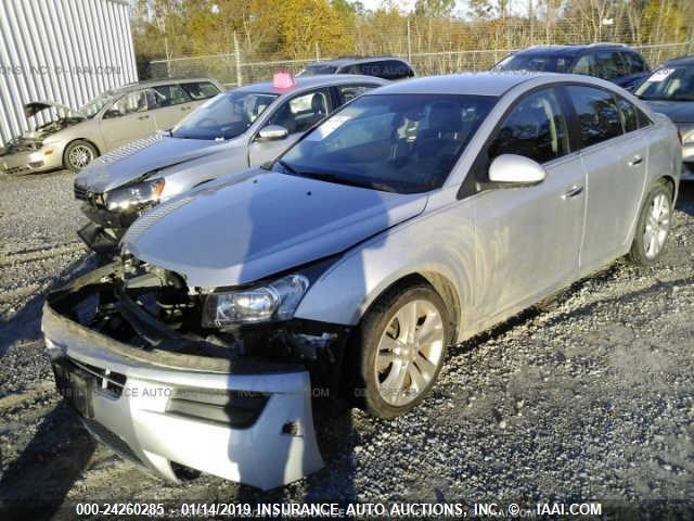 1G1PH5S94B7294151 - 2011 CHEVROLET CRUZE LTZ SILVER photo 2