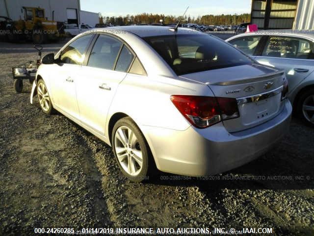 1G1PH5S94B7294151 - 2011 CHEVROLET CRUZE LTZ SILVER photo 3