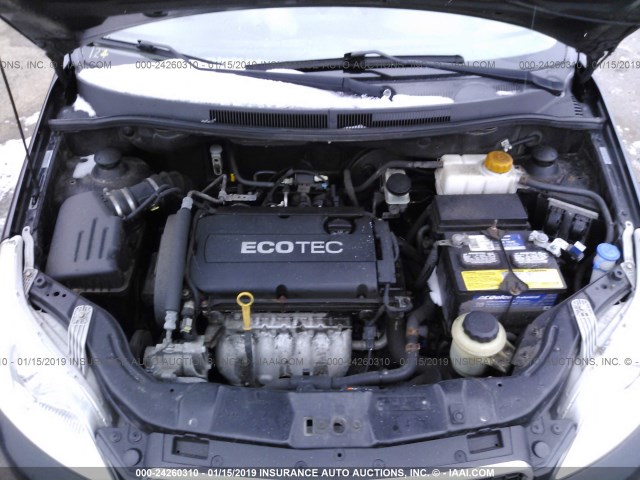 KL1TD6DE5AB128631 - 2010 CHEVROLET AVEO LS/LT BLACK photo 10