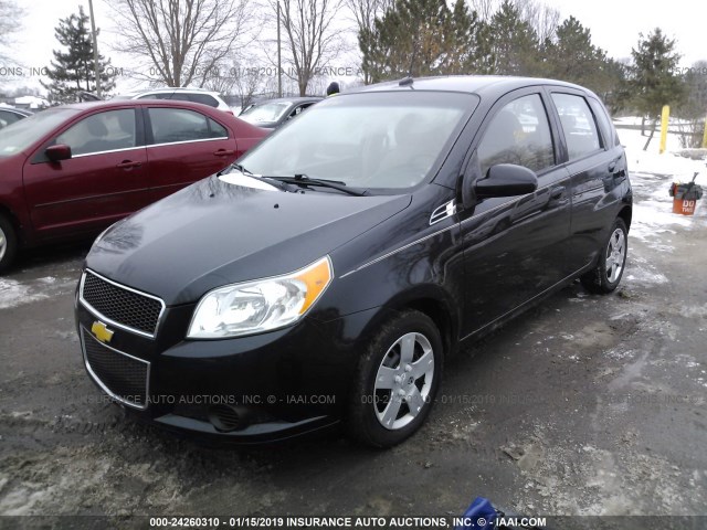 KL1TD6DE5AB128631 - 2010 CHEVROLET AVEO LS/LT BLACK photo 2