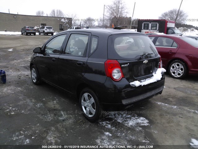KL1TD6DE5AB128631 - 2010 CHEVROLET AVEO LS/LT BLACK photo 3