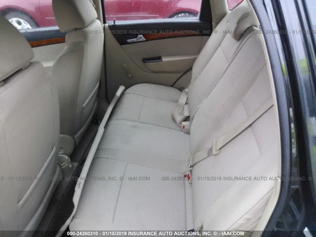 KL1TD6DE5AB128631 - 2010 CHEVROLET AVEO LS/LT BLACK photo 8