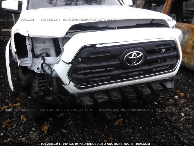 3TMCZ5AN2HM102662 - 2017 TOYOTA TACOMA DBL CAB/SR/TRDSPT/OR/PRO WHITE photo 6