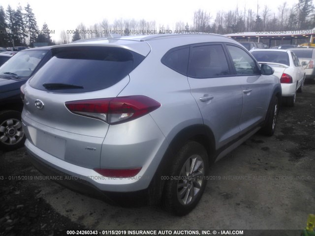 KM8J3CA44JU728926 - 2018 HYUNDAI TUCSON SILVER photo 4