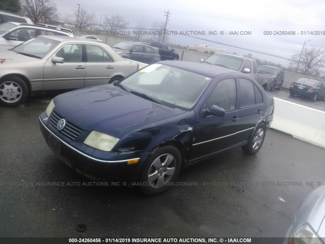 3VWSE69M34M113122 - 2004 VOLKSWAGEN JETTA GLS BLUE photo 2