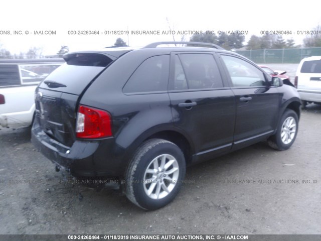 2FMDK3GC3EBA28924 - 2014 FORD EDGE SE BLACK photo 4