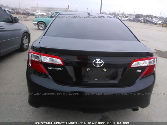 4T1BF1FKXCU110617 - 2012 TOYOTA CAMRY SE/LE/XLE 黑色 照片 6