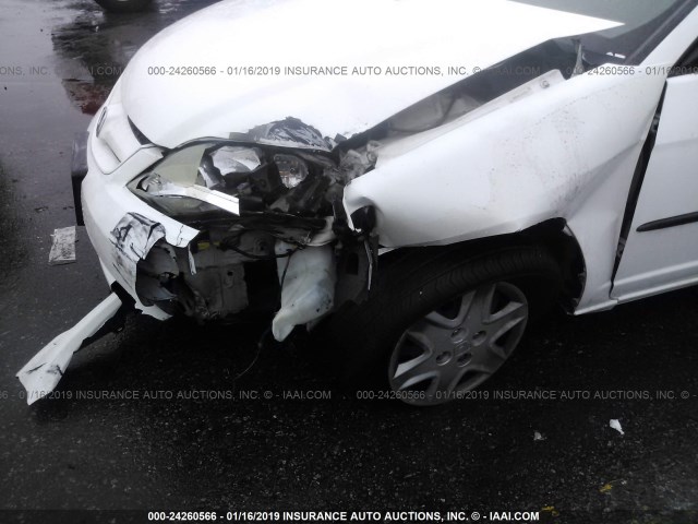 2HGES16364H554220 - 2004 HONDA CIVIC DX VP WHITE photo 6