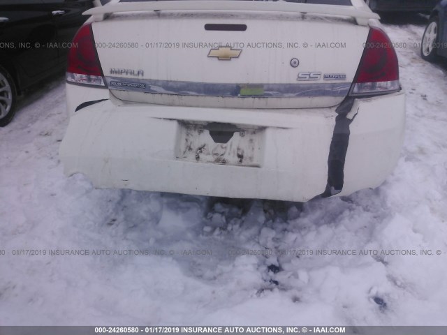 2G1WS553581267082 - 2008 CHEVROLET IMPALA POLICE WHITE photo 6