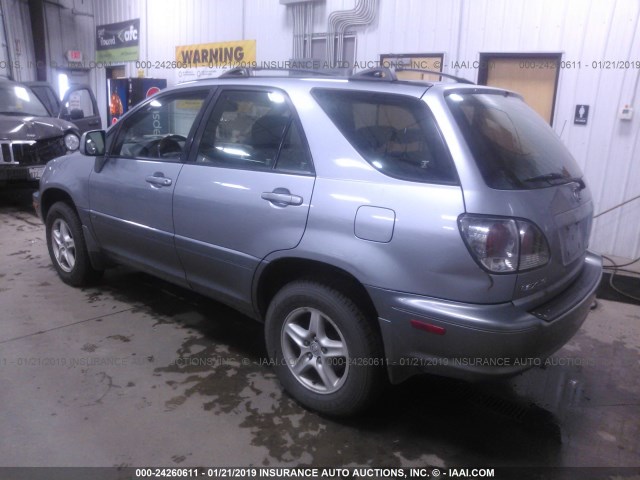 JTJHF10UX20251392 - 2002 LEXUS RX 300 SILVER photo 3