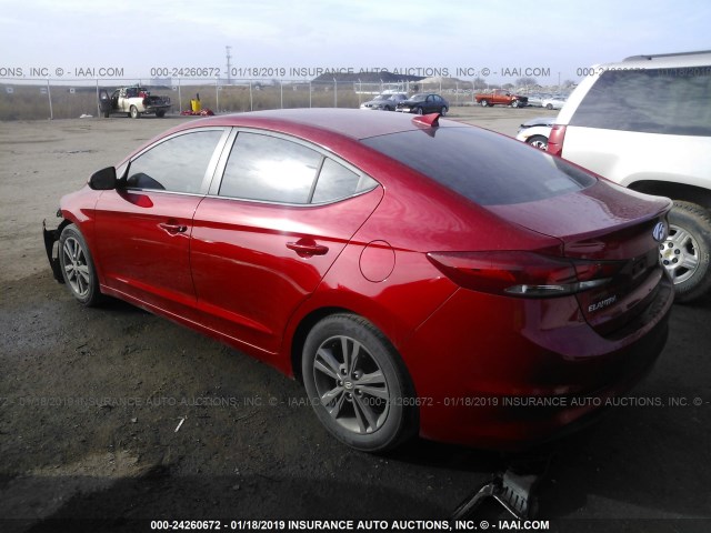 5NPD84LF7HH012243 - 2017 HYUNDAI ELANTRA SE/VALUE/LIMITED RED photo 3