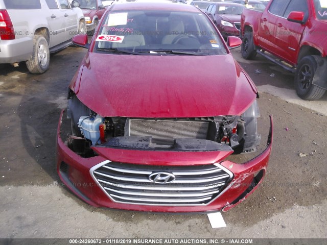 5NPD84LF7HH012243 - 2017 HYUNDAI ELANTRA SE/VALUE/LIMITED RED photo 6