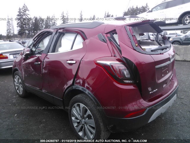 KL4CJASB7HB159901 - 2017 BUICK ENCORE PREFERRED RED photo 3