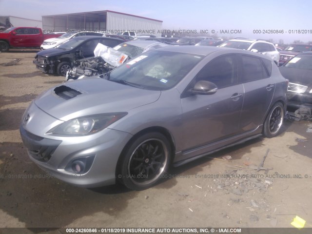 JM1BL1K34B1465309 - 2011 MAZDA SPEED 3 GRAY photo 2