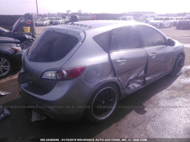 JM1BL1K34B1465309 - 2011 MAZDA SPEED 3 GRAY photo 4