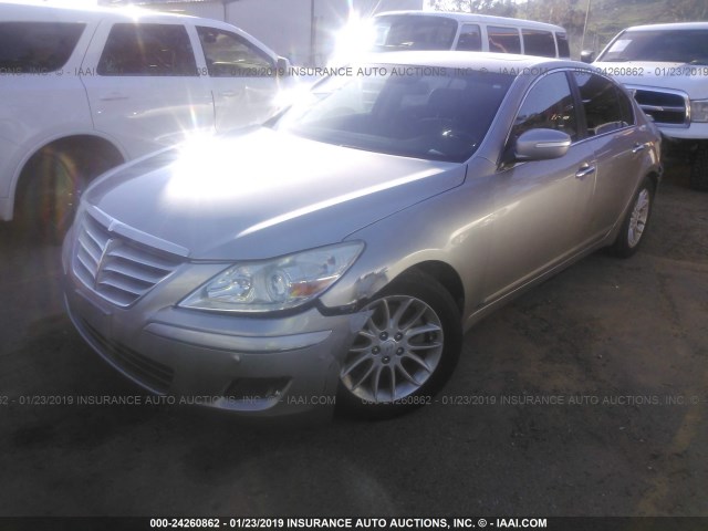 KMHGC46EX9U017034 - 2009 HYUNDAI GENESIS 3.8L GRAY photo 2