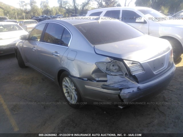 KMHGC46EX9U017034 - 2009 HYUNDAI GENESIS 3.8L GRAY photo 3