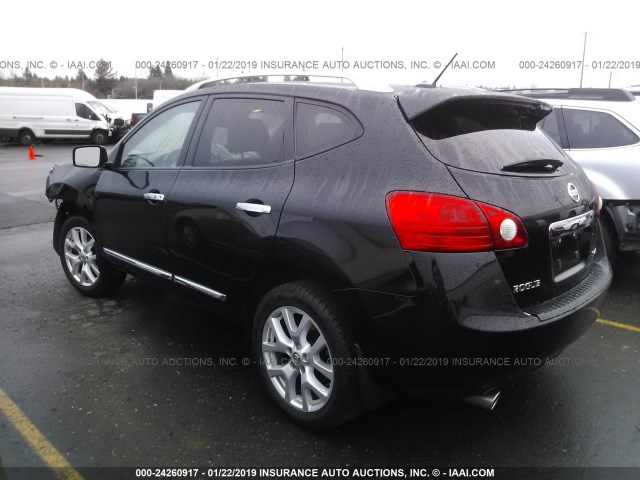 JN8AS5MVXDW106920 - 2013 NISSAN ROGUE S/SV BLACK photo 3