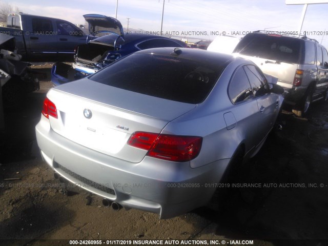 WBSKG9C58CE797775 - 2012 BMW M3 SILVER photo 4