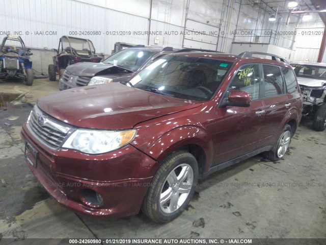 JF2SH64679H706756 - 2009 SUBARU FORESTER 2.5X LIMITED MAROON photo 2