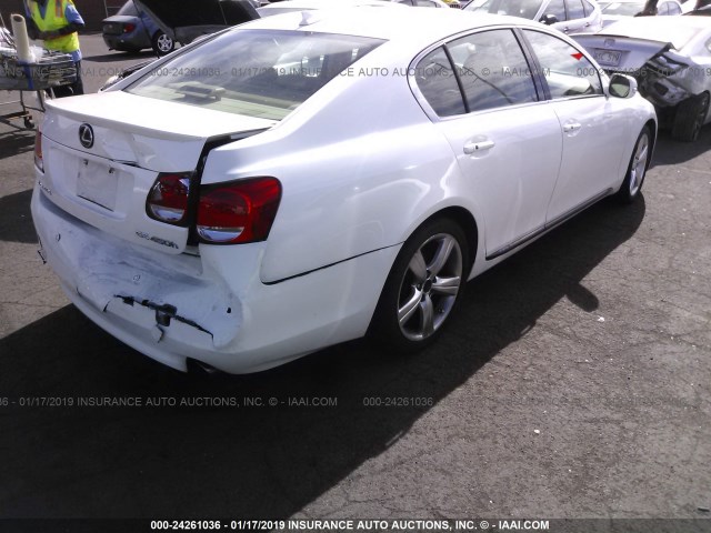 JTHBC96SX85013011 - 2008 LEXUS GS 450H WHITE photo 4