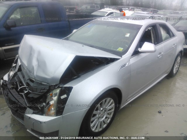 1G6DG5EGXA0102412 - 2010 CADILLAC CTS LUXURY COLLECTION SILVER photo 2