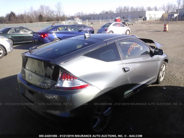 JHMZF1D45DS000402 - 2013 HONDA CR-Z GRAY photo 4