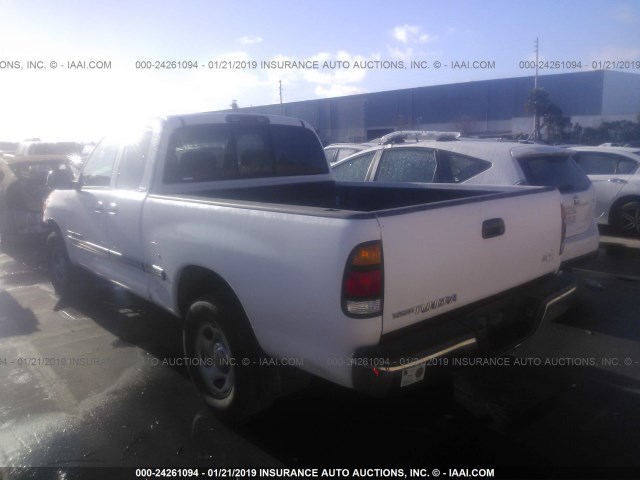 5TBRN34141S192057 - 2001 TOYOTA TUNDRA ACCESS CAB SR5 WHITE photo 3