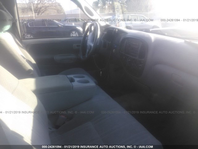 5TBRN34141S192057 - 2001 TOYOTA TUNDRA ACCESS CAB SR5 WHITE photo 5