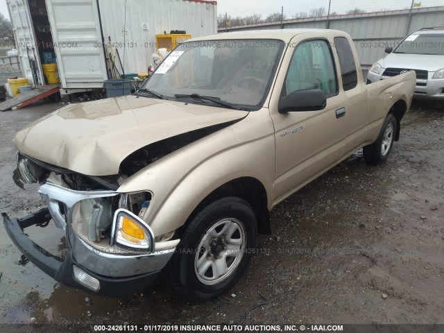 5TEVL52N53Z200928 - 2003 TOYOTA TACOMA XTRACAB TAN photo 2