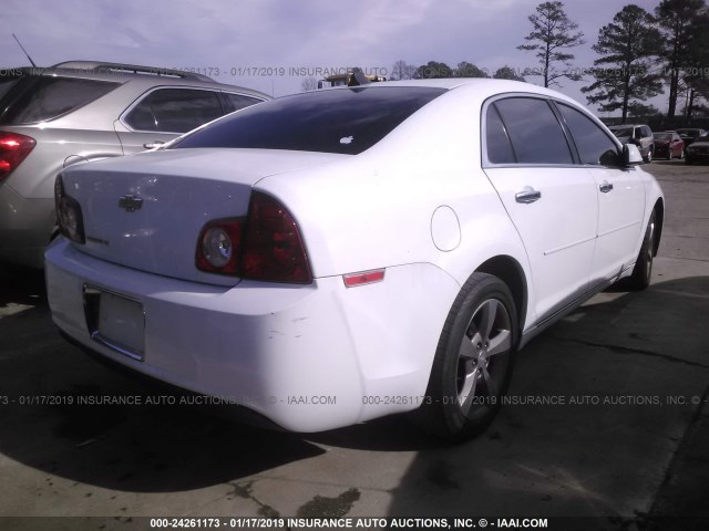1G1ZC5E01CF365902 - 2012 CHEVROLET MALIBU 1LT WHITE photo 4