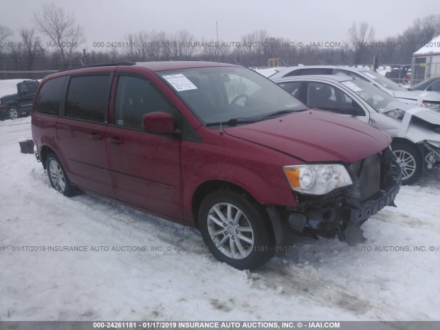 2C4RDGCG3ER209761 - 2014 DODGE GRAND CARAVAN SXT RED photo 1