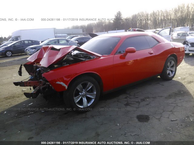 2C3CDZAGXHH639600 - 2017 DODGE CHALLENGER SXT ORANGE photo 2