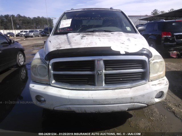 1D4HD48N35F615034 - 2005 DODGE DURANGO SLT WHITE photo 6