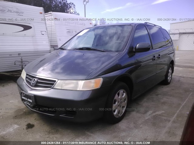 5FNRL18923B103627 - 2003 HONDA ODYSSEY EXL BLUE photo 2