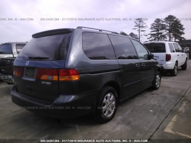 5FNRL18923B103627 - 2003 HONDA ODYSSEY EXL BLUE photo 4