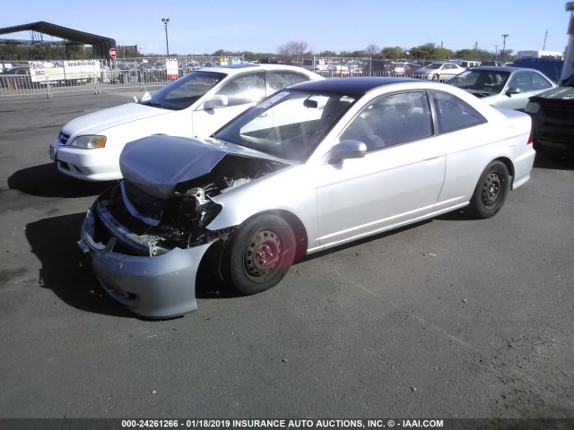 1HGEM22115L029879 - 2005 HONDA CIVIC DX VP SILVER photo 2