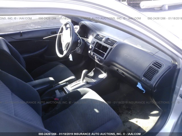 1HGEM22115L029879 - 2005 HONDA CIVIC DX VP SILVER photo 5