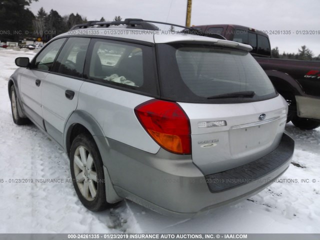 4S4BP61C967307386 - 2006 SUBARU LEGACY OUTBACK 2.5I SILVER photo 3