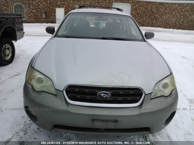 4S4BP61C967307386 - 2006 SUBARU LEGACY OUTBACK 2.5I SILVER photo 6