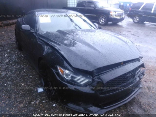 1FA6P8TH8G5225792 - 2016 FORD MUSTANG BLACK photo 1