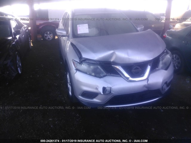 KNMAT2MT1GP716550 - 2016 NISSAN ROGUE S/SL/SV SILVER photo 6